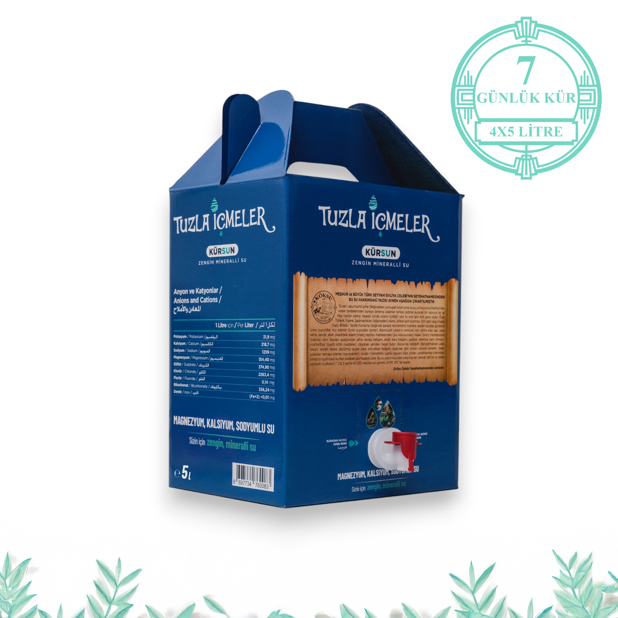 Tuzla İçmeler Kürsun Su 7 Günlük Kür 20 Litre - 4x5LT